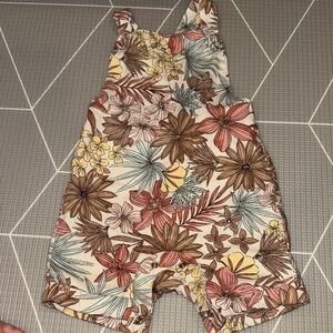 Janie and Jack Floral Kids Overalls